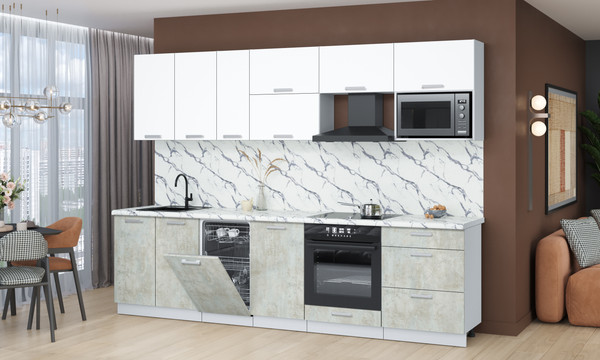 Кухонный гарнитур Интерлиния Мила Лайт 2.9-ПМ4 