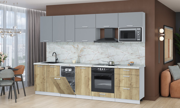 Кухонный гарнитур Интерлиния Мила Лайт 2.9-ПМ4 