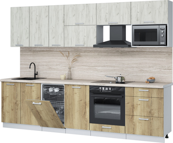 Кухонный гарнитур Интерлиния Мила Лайт 2.9-ПМ4  - фото