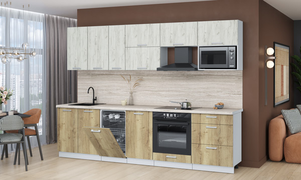 Кухонный гарнитур Интерлиния Мила Лайт 2.9-ПМ4 