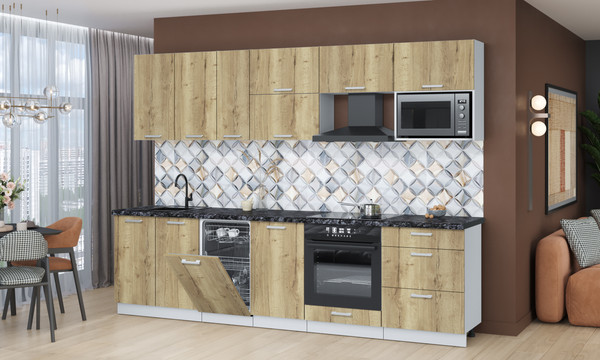 Кухонный гарнитур Интерлиния Мила Лайт 2.9-ПМ4 