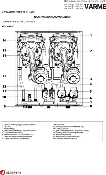 Газовый котел Federica Bugatti 120B Cond Varme