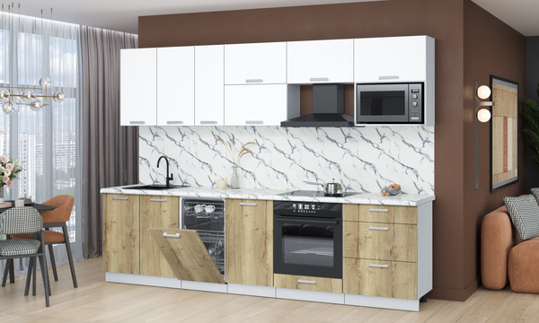 Кухонный гарнитур Интерлиния Мила Лайт 2.9-ПМ4 