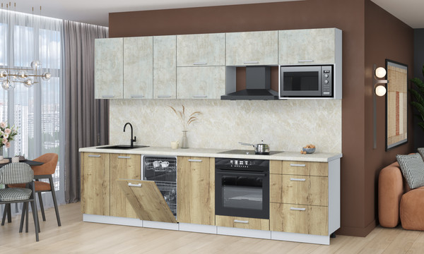 Кухонный гарнитур Интерлиния Мила Лайт 2.9-ПМ4 