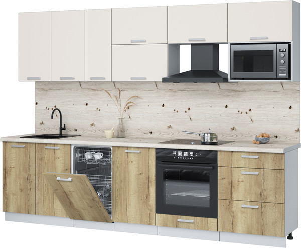 Кухонный гарнитур Интерлиния Мила Лайт 2.9-ПМ4  - фото