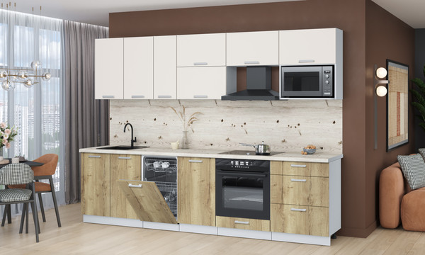 Кухонный гарнитур Интерлиния Мила Лайт 2.9-ПМ4 