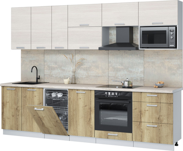 Кухонный гарнитур Интерлиния Мила Лайт 2.9-ПМ4  - фото