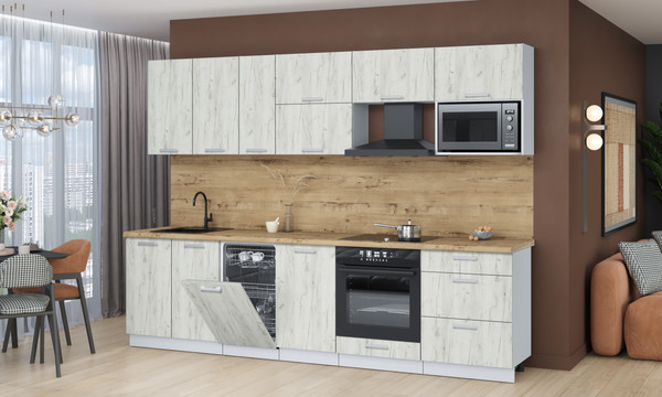 Кухонный гарнитур Интерлиния Мила Лайт 2.9-ПМ4 