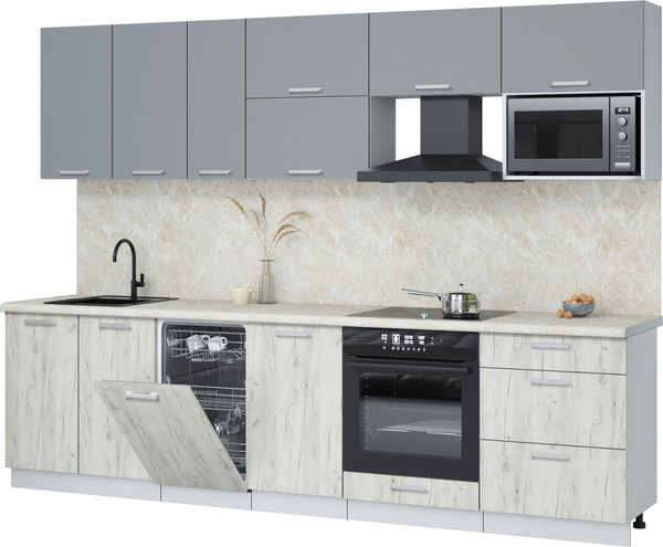 Кухонный гарнитур Интерлиния Мила Лайт 2.9-ПМ4  - фото