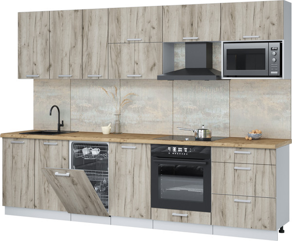 Кухонный гарнитур Интерлиния Мила Лайт 2.9-ПМ4  - фото