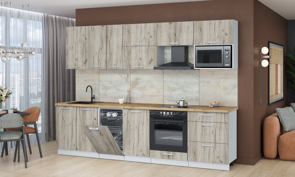 Кухонный гарнитур Интерлиния Мила Лайт 2.9-ПМ4 