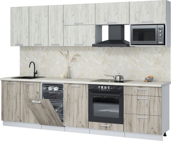 Кухонный гарнитур Интерлиния Мила Лайт 2.9-ПМ4  - фото