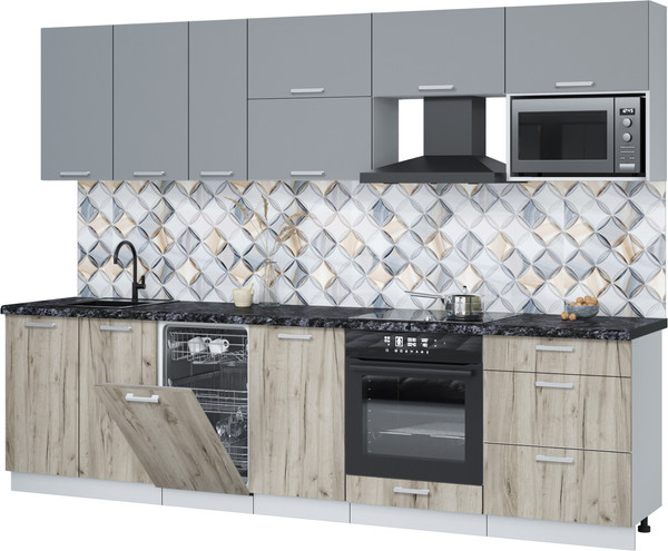 Кухонный гарнитур Интерлиния Мила Лайт 2.9-ПМ4  - фото