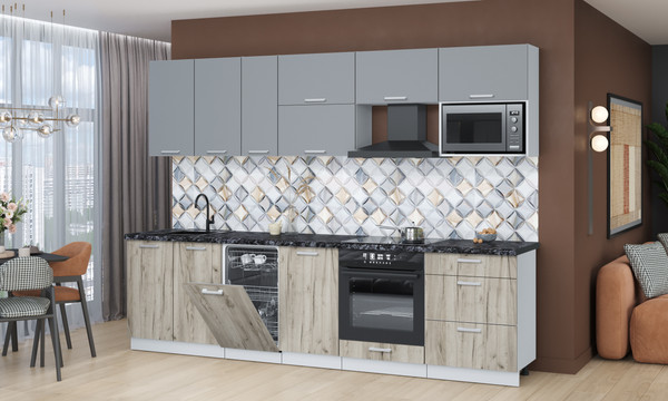 Кухонный гарнитур Интерлиния Мила Лайт 2.9-ПМ4 