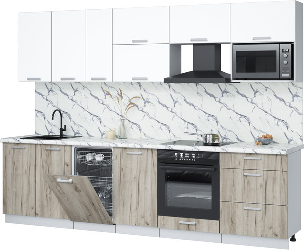 Кухонный гарнитур Интерлиния Мила Лайт 2.9-ПМ4 - фото