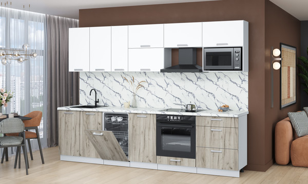 Кухонный гарнитур Интерлиния Мила Лайт 2.9-ПМ4