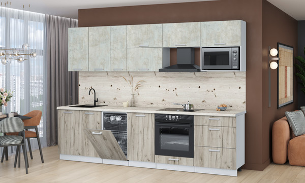 Кухонный гарнитур Интерлиния Мила Лайт 2.9-ПМ4 