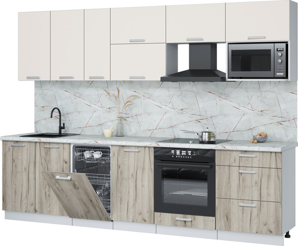 Кухонный гарнитур Интерлиния Мила Лайт 2.9-ПМ4  - фото