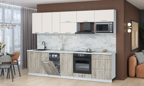 Кухонный гарнитур Интерлиния Мила Лайт 2.9-ПМ4 