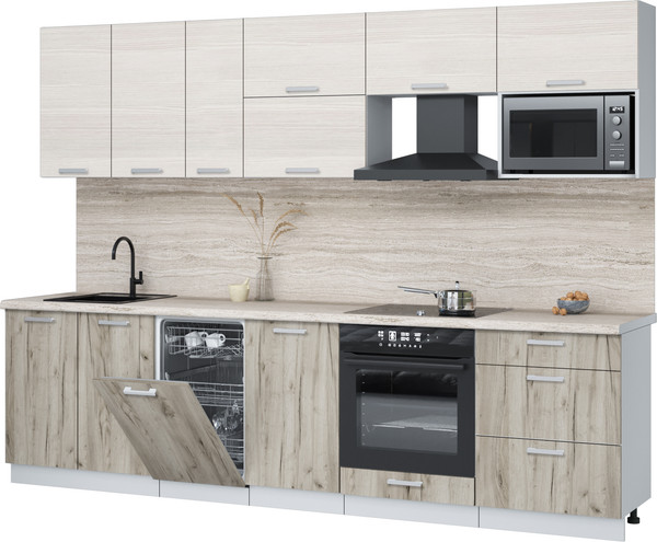 Кухонный гарнитур Интерлиния Мила Лайт 2.9-ПМ4  - фото