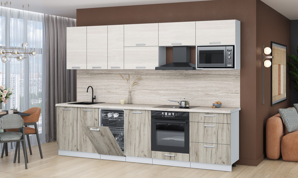 Кухонный гарнитур Интерлиния Мила Лайт 2.9-ПМ4 