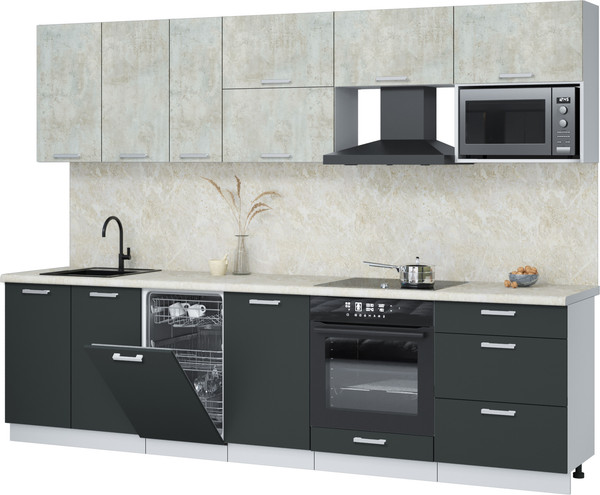 Кухонный гарнитур Интерлиния Мила Лайт 2.9-ПМ4  - фото