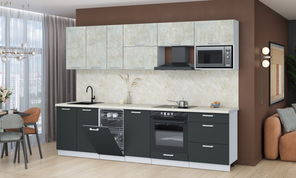 Кухонный гарнитур Интерлиния Мила Лайт 2.9-ПМ4 