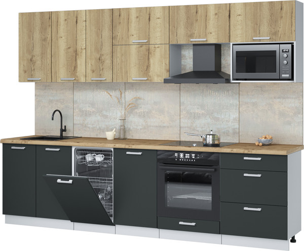 Кухонный гарнитур Интерлиния Мила Лайт 2.9-ПМ4  - фото