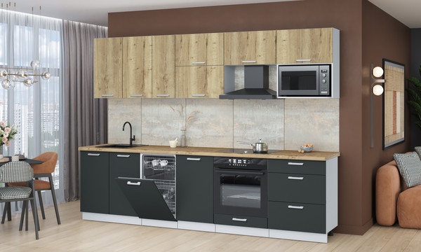 Кухонный гарнитур Интерлиния Мила Лайт 2.9-ПМ4 