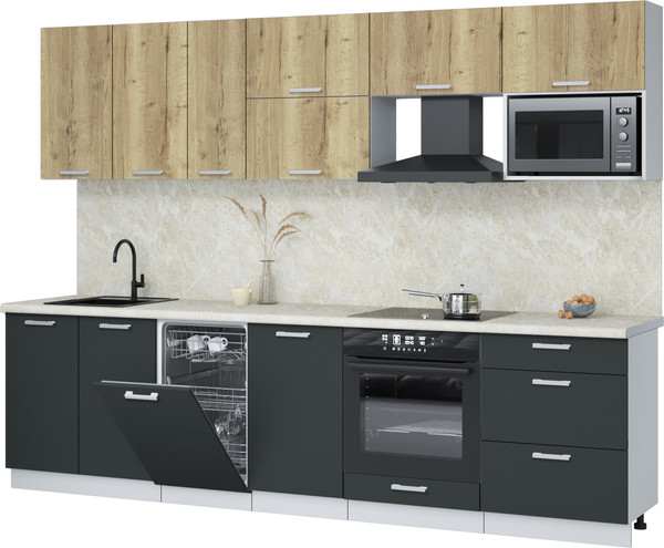 Кухонный гарнитур Интерлиния Мила Лайт 2.9-ПМ4  - фото