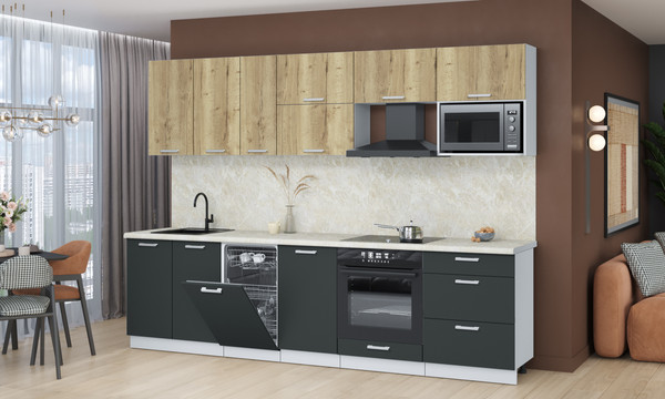 Кухонный гарнитур Интерлиния Мила Лайт 2.9-ПМ4 