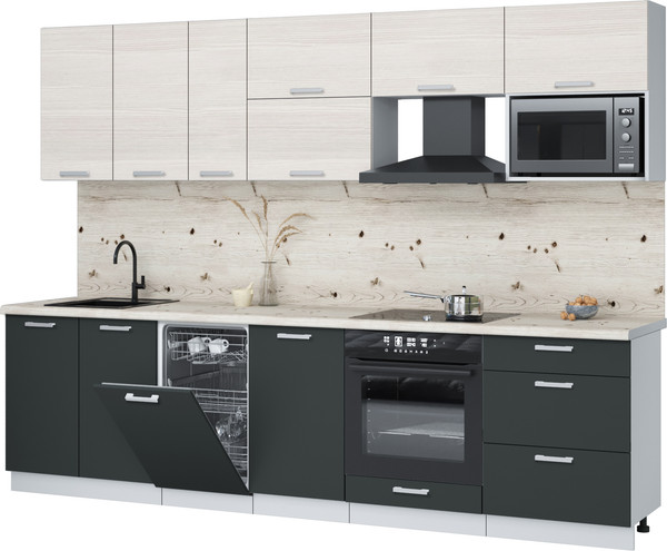 Кухонный гарнитур Интерлиния Мила Лайт 2.9-ПМ4  - фото