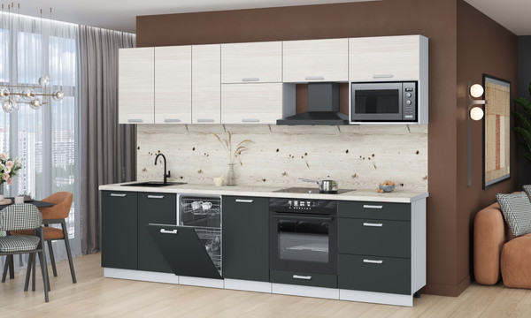 Кухонный гарнитур Интерлиния Мила Лайт 2.9-ПМ4 