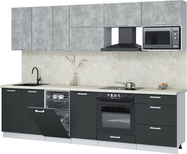 Кухонный гарнитур Интерлиния Мила Лайт 2.9-ПМ4  - фото