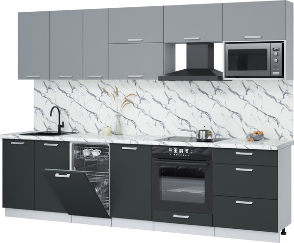 Кухонный гарнитур Интерлиния Мила Лайт 2.9-ПМ4  - фото