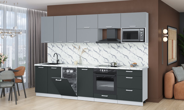 Кухонный гарнитур Интерлиния Мила Лайт 2.9-ПМ4 