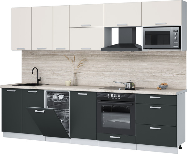 Кухонный гарнитур Интерлиния Мила Лайт 2.9-ПМ4  - фото