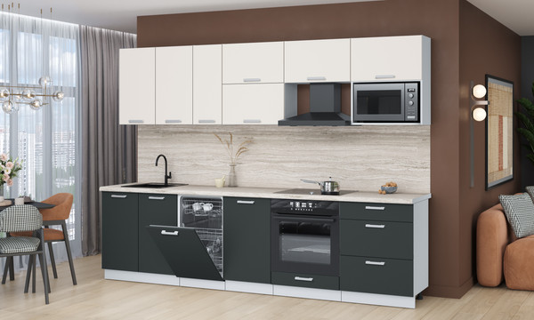 Кухонный гарнитур Интерлиния Мила Лайт 2.9-ПМ4 