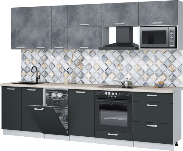 Кухонный гарнитур Интерлиния Мила Лайт 2.9-ПМ4  - фото