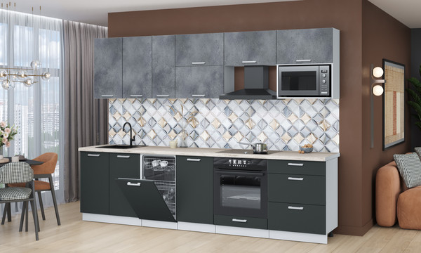 Кухонный гарнитур Интерлиния Мила Лайт 2.9-ПМ4 