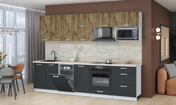 Кухонный гарнитур Интерлиния Мила Лайт 2.9-ПМ4 