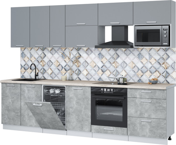 Кухонный гарнитур Интерлиния Мила Лайт 2.9-ПМ4  - фото