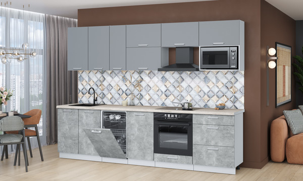 Кухонный гарнитур Интерлиния Мила Лайт 2.9-ПМ4 