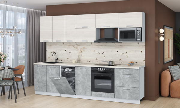 Кухонный гарнитур Интерлиния Мила Лайт 2.9-ПМ4 