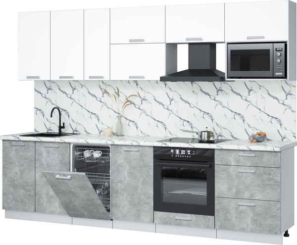 Кухонный гарнитур Интерлиния Мила Лайт 2.9-ПМ4  - фото