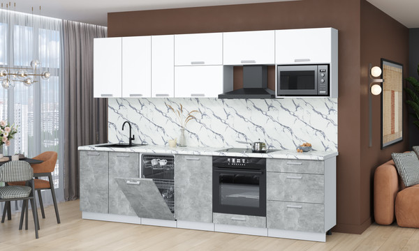 Кухонный гарнитур Интерлиния Мила Лайт 2.9-ПМ4 