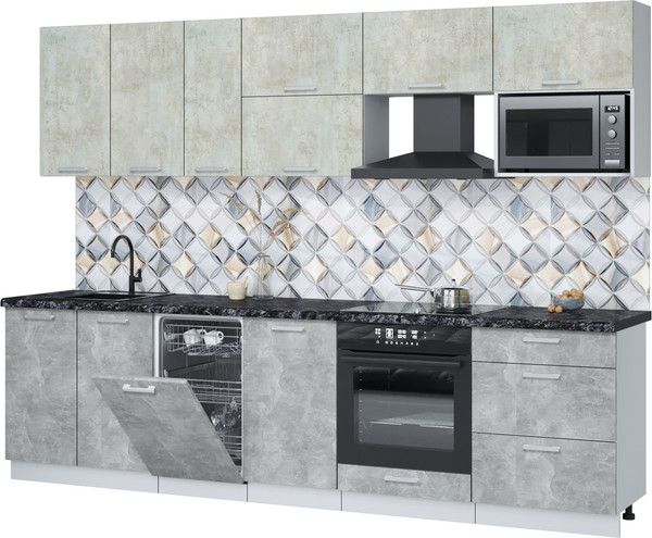 Кухонный гарнитур Интерлиния Мила Лайт 2.9-ПМ4  - фото