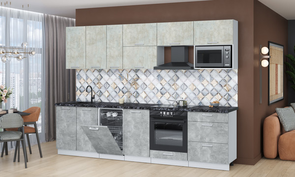 Кухонный гарнитур Интерлиния Мила Лайт 2.9-ПМ4 