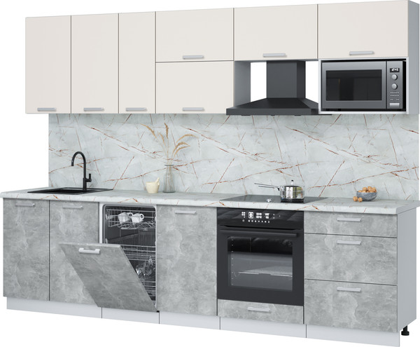 Кухонный гарнитур Интерлиния Мила Лайт 2.9-ПМ4  - фото