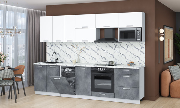 Кухонный гарнитур Интерлиния Мила Лайт 2.9-ПМ4 